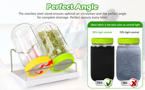 Masontops Bean Screen Plastique Mason Jar Couvercles <span class=keywords><strong>de</strong></span> germination - Product Image 6