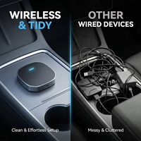 Adaptador Inalámbrico 2026 para Android Auto y Apple CarPlay, Doble WiFi, Plug and Play, Caja Inteligente con IA, con YouTube, Netflix, IPTV y TikTok
