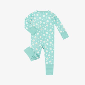 Miozing Tutina per Neonati con Stampa Margherita, Pigiama Personalizzato con Doppia Cerniera in Bambù, Abbigliamento per Bambini OEM all'Ingrosso - Product Image 3