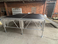 Plataforma de Escenario Portátil de Aluminio de Ensamblaje Rápido para Eventos, Conciertos, Bodas y Música al Aire Libre