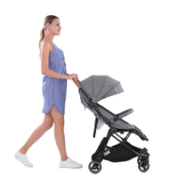 Poussette de voyage compacte légère Buggy portable facile à plier pour les voyages en avion Métal et tissu durables pour les enfants