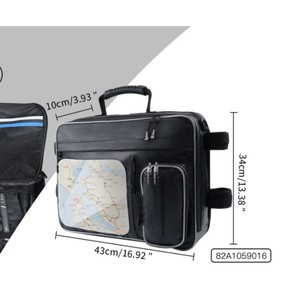 Bolsa de almacenamiento impermeable para exteriores, 43x34x10cm, bolsillo para mapas, mango duro para uso en playa, bicicleta, ATV, moto de nieve - Product Image 1