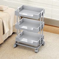 Chariot de Salon Moderne Blanc à 3 Niveaux avec Tiroir, Chariot Utilitaire Professionnel à Roulettes pour Salon de Beauté, Spa et Centre de Gestion Cutanée