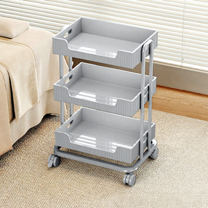 Carrello da Salone Moderno Bianco a 3 Ripiani con Cassetto, Carrello Professionale su Ruote per Saloni di Bellezza, Spa e Centri Estetici - Product Image 3