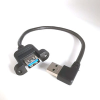 USB 3.0 Ein Verlängerung kabel von Stecker zu Buchse rechtwinkliges Kabel für die Frontplatte montage mit M3-Schrauben