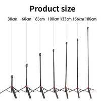 Vente flash : Trépied portable en aluminium de 2 m pour selfie, léger, support extérieur, tête sphérique à 180 degrés, 1/4 pouce pour téléphone, appareil photo, vidéo
