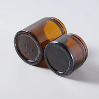 Pot diffuseur en verre ambré avec couvercle perforé en métal pour perles et baumes