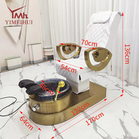 Fauteuil de pédicure électrique personnalisable avec massage corporel complet 4D pour salon de manucure