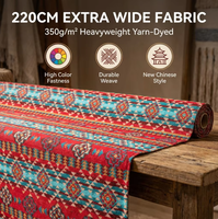 Ethnischer Stil Geometrischer Streifen Gewebter Jacquard-Stoff 70% Polyester 30% Baumwolle für Tischdecke Sofabezug Kleidung Dekorative Heimtextilien