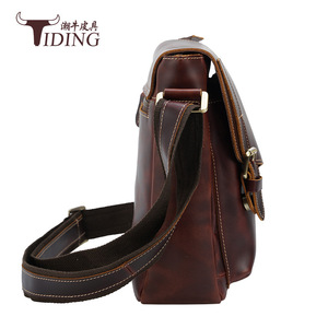 Bolso bandolera para hombre Tiding, de cuero genuino, gran capacidad, duradero, para uso diario. - Product Image 3