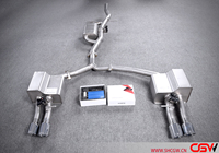 Système d'échappement Catback à trois valves en acier inoxydable haute performance pour Audi A6 C7 2.0T (2011-2018)