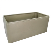 Bac à plantes rectangulaire en acier, grand et durable, résistant à la rouille, pour jardinage domestique, élégant pot de bordure pour fleurs et plantes.