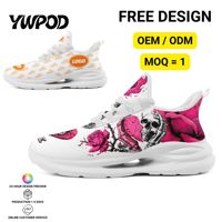 Autocollant de transfert de logo personnalisé, baskets Skull Court, respirantes, en mesh, avec amorti, chaussures de course OEM/ODM pour hommes et femmes
