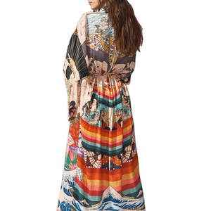 Copricostume da Spiaggia, Abiti Estivi, Vestito da Spiaggia, Copricostume Stile Kimono Giapponese - Product Image 4