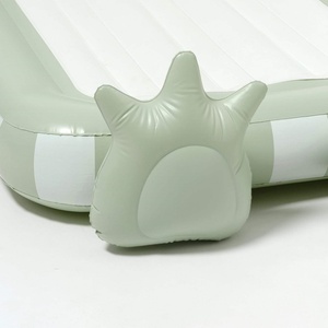 Colchón Inflable de PVC, 185*145*80 CM, Colores Verde y Rosa, para Niños, para Dormir en Interiores, Dormitorio y Campamento al Aire Libre - Product Image 4