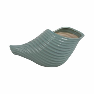 Vaso in ceramica a forma di onda, in gres costiero, per piante da interno ed esterno - Product Image 4