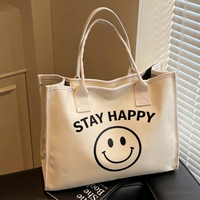 Sac fourre-tout écologique personnalisé, sac fourre-tout en toile lavable, sacs de courses quotidiens, sacs fourre-tout pour femmes avec logo de marque personnalisé