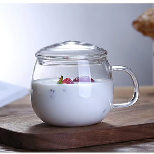 Tazas de Espresso de Vidrio al por Mayor, Taza de Té con Filtro y Tapa, Tazas de Té Extra Grandes para el Hogar y Cafeterías - Product Image 3