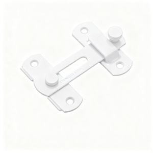Pestillo de puerta negro moderno de acero inoxidable con pieza limitadora ajustable para puerta corredera de granero, tipo de bloqueo de interconexión A Pin - Product Image 4