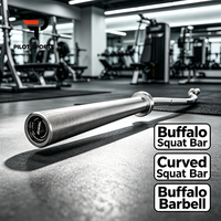 PILOTSPORTS Barre de squat incurvée Buffalo en acier allié, barre de musculation, capacité de 1500 lb pour haltérophilie, squat, développé couché, OEM