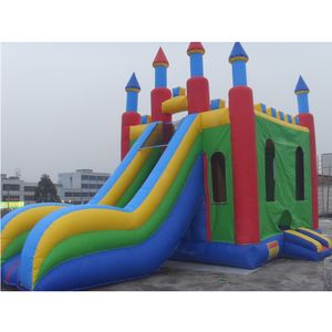 厂家价格充气干式滑梯商用儿童充气滑梯跳跃城堡充气蹦床滑梯 - Product Image 1