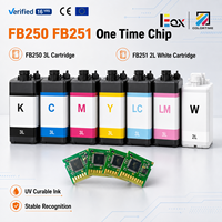Kit de pièces pour cartouche d'encre UV HP Scitex FB250 FB251 à usage unique pour FB500 FB550 FB700 FB750 FB950, encre UV 3L 2L CMYK LC LM Blanc, prêt à l'emploi
