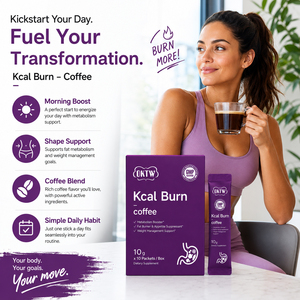 OKTW Kcal Burn Café con Extracto de Té <span class=keywords><strong>Verde</strong></span>, L-Carnitina y Cromo, Quemador de <span class=keywords><strong>Grasa</strong></span> Diario, Supresor del Apetito, Café Instantáneo en Stock - Product Image 1