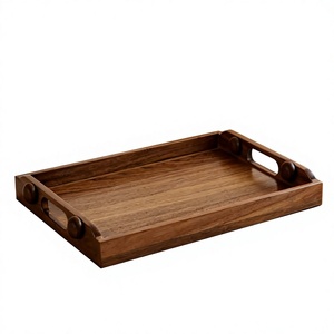 Bandeja de Madera para Servir Alimentos con Asas, Apta para Lavavajillas, Duradera y con Diseños Personalizables, Bandejas Ecológicas Hechas a Mano, Aptas para Alimentos - Product Image 1