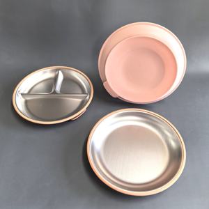 Fournisseurs de produits pour bébés Plaques en acier inoxydable Silicone Aspiration Enfants Acier Divisé Plaques en acier inoxydable pour enfants - Product Image 1