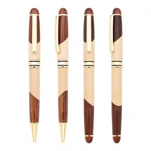High End Eco-Friendly Custom Engraved Wood <b>Roller</b> Ballpoint Pen Set 1.0mm Writing Width New Design for Business Promotion Use - Product Image 2