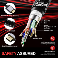 Câble Premium 2.1 en Gros, 8K 120Hz 16K 60Hz DP vers DP Ultra Haute Vitesse, 2M 3M avec Ethernet Pris en Charge