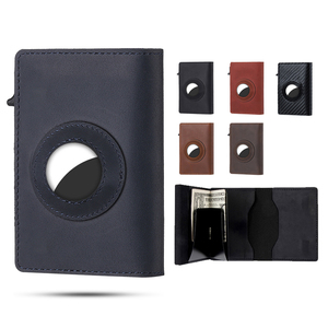 Casekey Custom Vintage Crazy Horse Leather Anti Theft Smart <b>Wallet</b> <b>Rfid</b> Safe <b>Man</b> Real Leather Automatic Magnetic Pop up <b>Wallet</b> - Product Image 1
