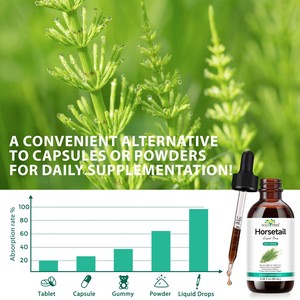 ソロツリー天然植物エキス ヴィーガン ホーステール液状ドロップス 栄養補助食品 アルコール・砂糖不使用 ホーステールハーブチンキ - Product Image 3