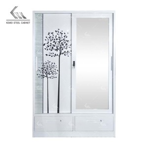 Armoire double moderne de style industriel, <span class=keywords><strong>dressing</strong></span>, organisateur de placard - Meuble de chambre à coucher, armoires de rangement <span class=keywords><strong>pour</strong></span> vêtements, armoire <span class=keywords><strong>en</strong></span> acier - Product Image 3
