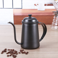 Bouilloire à bec long pour café filtre, design de bec de précision, 650 ml, en acier inoxydable 304 épaissi, pour infusion de café et thé