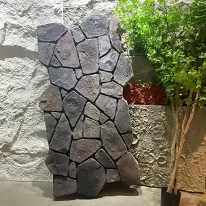 Diseños de panel de revestimiento de pared de ladrillo barato de belleza de pared artificial Exterior de piedra de seta de poliuretano Pu de alta calidad