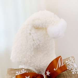 Mini <span class=keywords><strong>sapin</strong></span> <span class=keywords><strong>de</strong></span> Noël floqué <span class=keywords><strong>blanc</strong></span> <span class=keywords><strong>de</strong></span> haute qualité avec chapeau <span class=keywords><strong>de</strong></span> Père Noël, nœud en toile <span class=keywords><strong>de</strong></span> jute, panneau « Noël », boules dorées, décoration <span class=keywords><strong>de</strong></span> table, petit <span class=keywords><strong>sapin</strong></span> <span class=keywords><strong>de</strong></span> Noël - Product Image 5