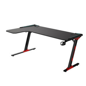 Muebles de Oficina Personalizados al por Mayor, <span class=keywords><strong>Mesa</strong></span> de Juego para Computadora Negra, <span class=keywords><strong>Mesa</strong></span> de Juego para Computadora RGB para Deportes Electrónicos con Soporte para Vasos - Product Image 5