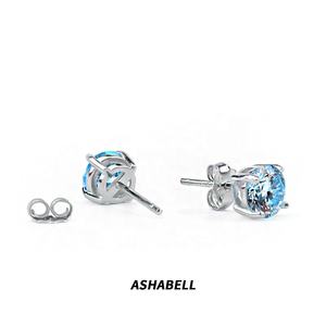 Pass Diamant <span class=keywords><strong>Tester</strong></span> 1ct Vvsd Kleur Blauw Moissanite S925 Zilver Hiphop Oorknopjes Voor Mannen En Vrouwen - Product Image 5