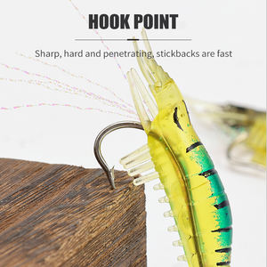 <span class=keywords><strong>Leurre</strong></span> souple BUBBA crevettes 90mm 6g, appât de pêche pour bar et poisson-rouge, avec perles lumineuses, émerillons et hameçons, <span class=keywords><strong>leurre</strong></span> artificiel réaliste pour lac et rivière - Product Image 5