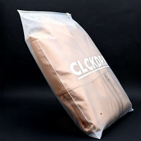 Sacs à fermeture éclair en PE pour sweats à capuche, design givré, personnalisables, accessoires vestimentaires durables avec impression offset, MOQ100