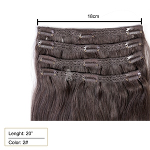 Extensions de cheveux naturels chinois Remy 100 % en gros, alignées sur les cuticules, double épaisseur, douces, sans perte, couleur claire, lisses et naturelles. - Product Image 2
