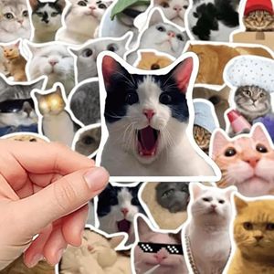 Autocollants <span class=keywords><strong>chat</strong></span> drôle <span class=keywords><strong>chat</strong></span> Kawaii autocollants imperméables en vinyle pour ordinateur portable téléphone guitare bouteilles d'eau bagages autocollants en vinyle pour adultes - Product Image 3