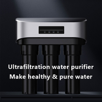 Système de filtre à eau sous l'évier, filtre à eau d'ultrafiltration à 5 étapes, connexion directe au robinet en nickel brossé à débit d'eau maximal