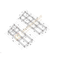 Estructura de Techo Trapezoidal de Aleación de Aluminio Personalizada de 400 mm x 400 mm para Escenarios, Eventos, Conciertos, Techo Portátil para Iluminación