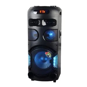 Speaker Loudspeaker 12 Inci LED, Pengeras Suara Panggung Luar Ruangan dengan Lampu Warna LED