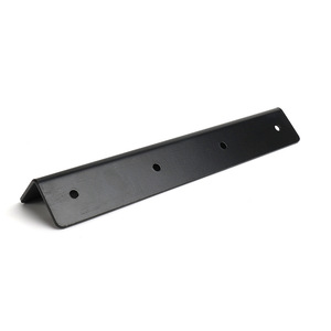 Stainless Steel L Shaped <b>Bracket</b> <b>Black</b> 4 Hole Furniture Corner Support Hardware For Bed Reinforcement - Product Image 3