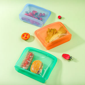 Sac de conservation alimentaire en silicone étanche, compatible micro-ondes, pour légumes, fruits et autres aliments - Product Image 3