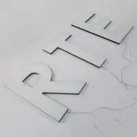 GFace Lettres en relief 3D en acrylique à LED, les plus vendues, étanches IP65, pour logos de voitures et bâtiments, et pour murs de réception de bureaux modernes
