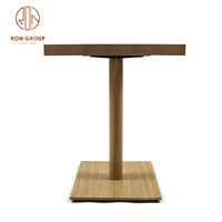 Pieds de bureau en bois, Tube rond, carré, café, Bar, Restaurant, Center de Table, pieds de Table, couleur noyer, Base de Table basse